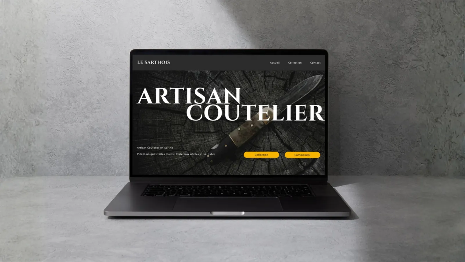 Site internet Le Sarthois affiché sur un ordinateur portable